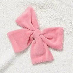 Girls Meet and Greet Bow Knit Sweater