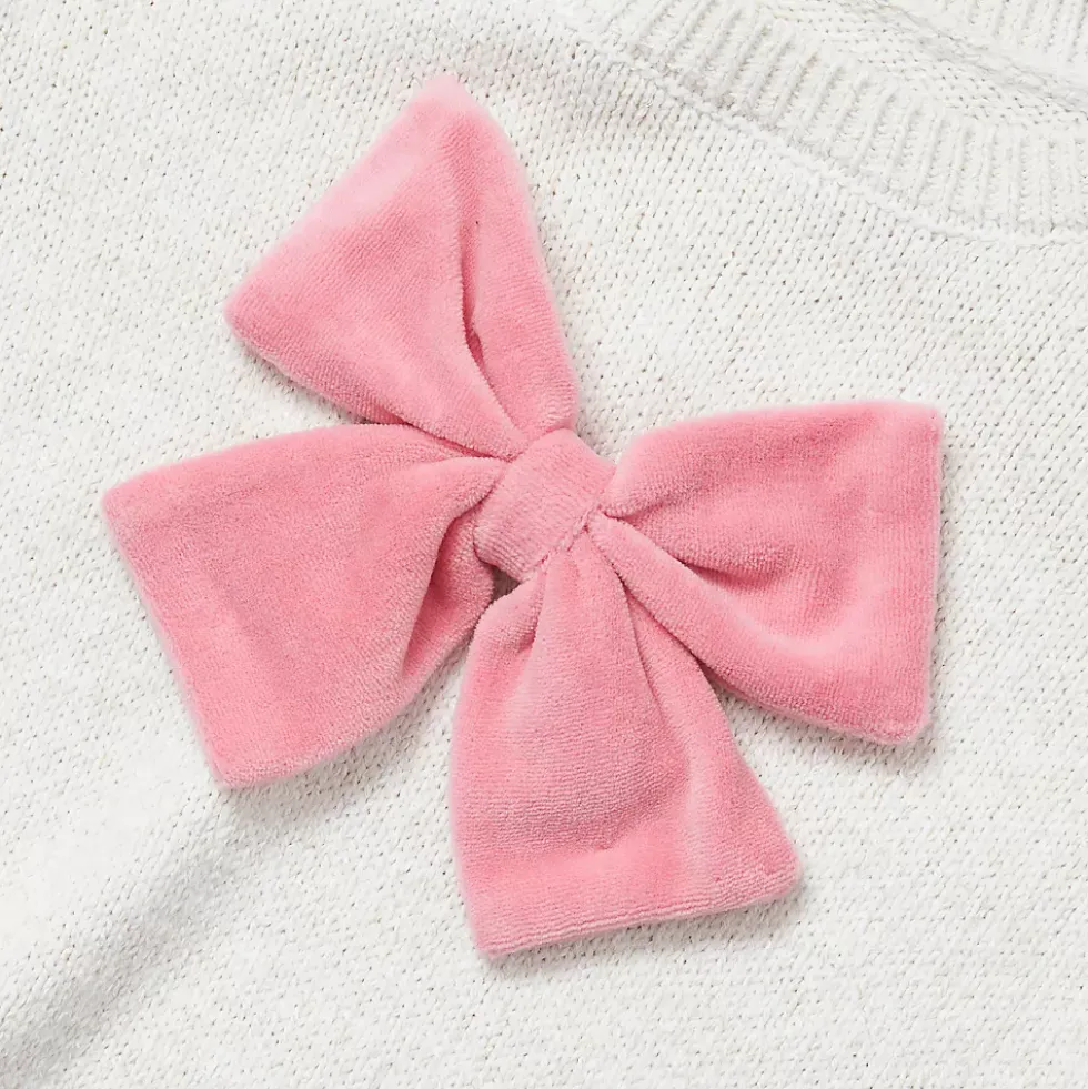 Girls Meet and Greet Bow Knit Sweater