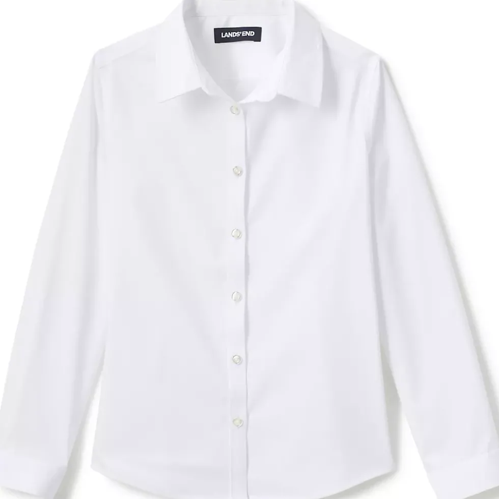 Girls No Gape Long Sleeve Stretch Shirt
