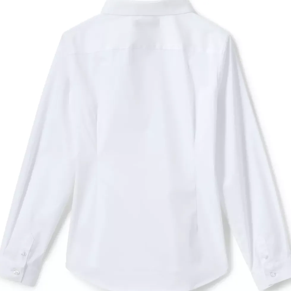 Girls No Gape Long Sleeve Stretch Shirt