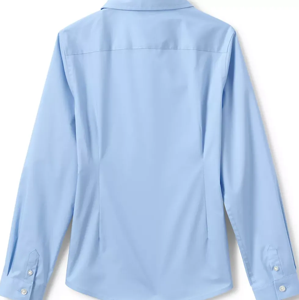 Girls No Gape Long Sleeve Stretch Shirt