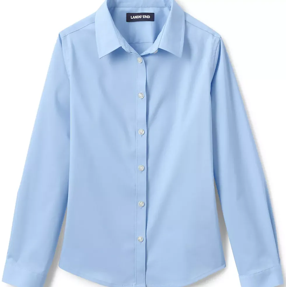 Girls No Gape Long Sleeve Stretch Shirt