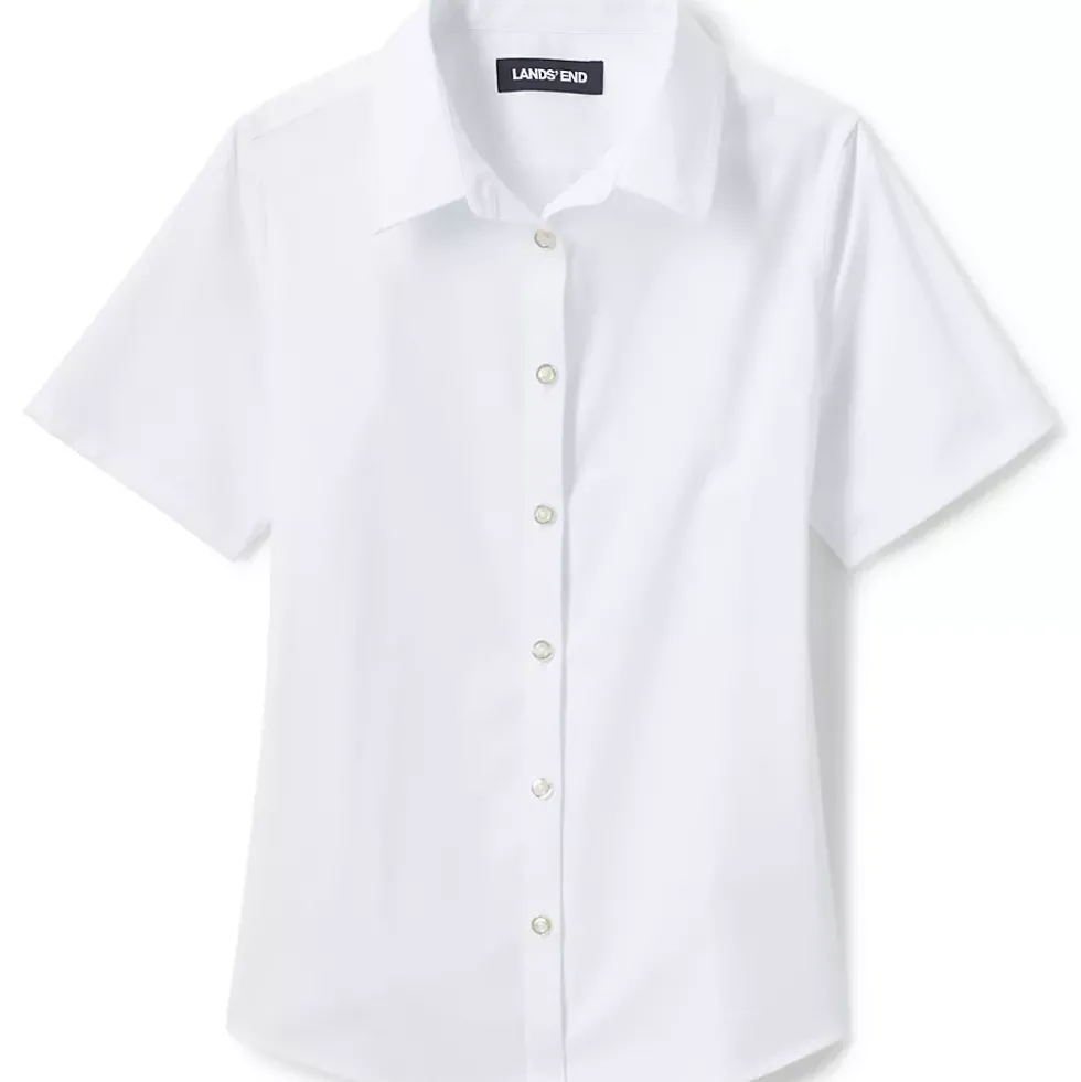 Girls No Gape Short Sleeve Stretch Shirt