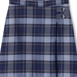 Girls Plaid A-line Skirt Below the Knee