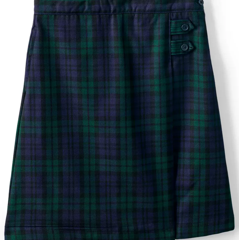 Girls Plaid A-line Skirt Below The Knee