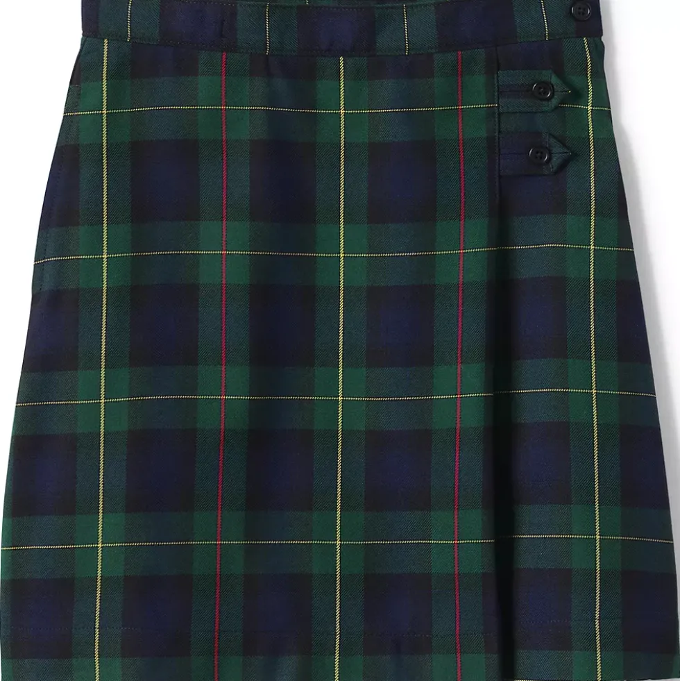 Girls Plaid A-line Skirt Below The Knee