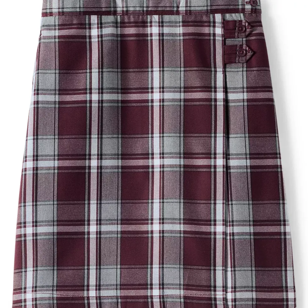 Girls Plaid A-line Skirt Below The Knee