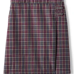 Girls Plaid A-line Skirt Below The Knee