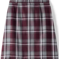 Girls Plaid A-line Skirt Below The Knee