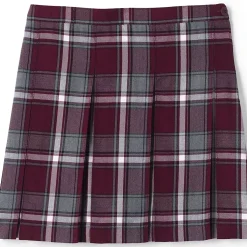 Girls Plaid Box Pleat Skirt Top of the Knee