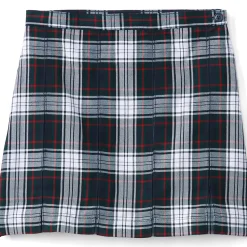 Girls Plaid Box Pleat Skirt Top of the Knee