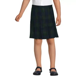 Girls Plaid Box Pleat Skirt Top of the Knee