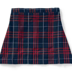 Girls Plaid Box Pleat Skirt Top of the Knee
