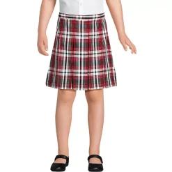 Girls Plaid Box Pleat Skirt Top of the Knee