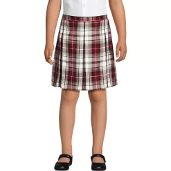 Girls Plaid Box Pleat Skirt Top of the Knee