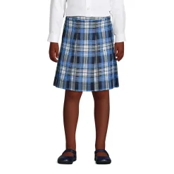 Girls Plaid Box Pleat Skirt Top of the Knee