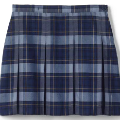 Girls Plaid Box Pleat Skirt Top of the Knee