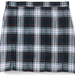 Girls Plaid Box Pleat Skirt Top of the Knee