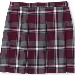 Girls Plaid Box Pleat Skirt Top of the Knee