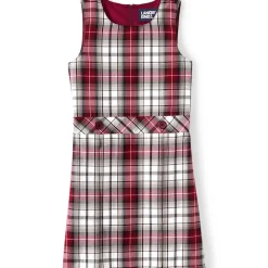 Girls Plaid Jumper Top of Knee