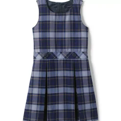 Girls Plaid Jumper Top of Knee