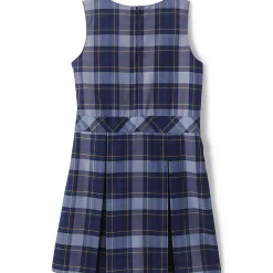 Girls Plaid Jumper Top of Knee