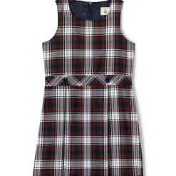 Girls Plaid Jumper Top of Knee