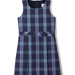 Girls Plaid Jumper Top of Knee