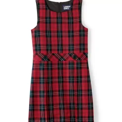 Girls Plaid Jumper Top of Knee