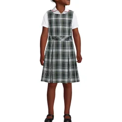 Girls Plaid Jumper Top of Knee