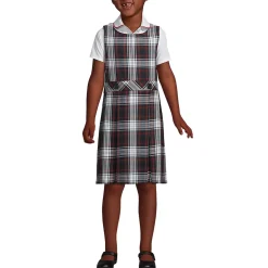 Girls Plaid Jumper Top of Knee