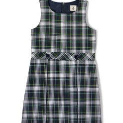 Girls Plaid Jumper Top of Knee