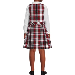 Girls Plaid Jumper Top of Knee