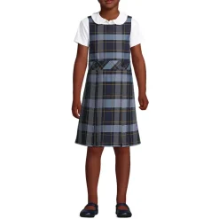 Girls Plaid Jumper Top of Knee