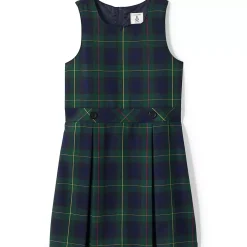 Girls Plaid Jumper Top of Knee