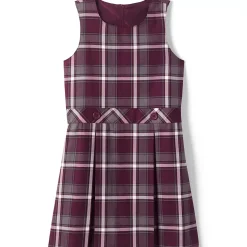 Girls Plaid Jumper Top of Knee
