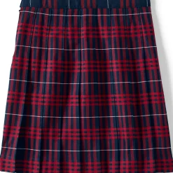 Girls Plaid Pleated Skirt Below the Knee