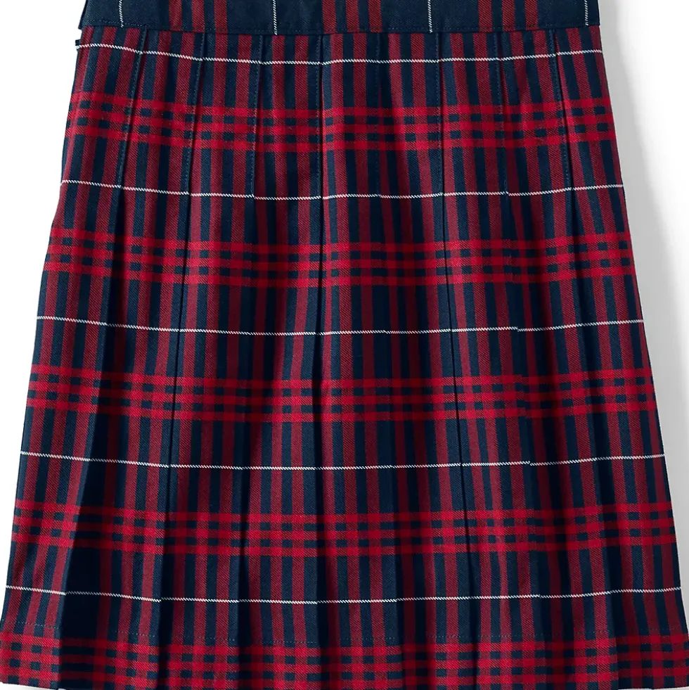 Girls Plaid Pleated Skirt Below the Knee