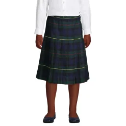 Girls Plaid Pleated Skirt Below the Knee