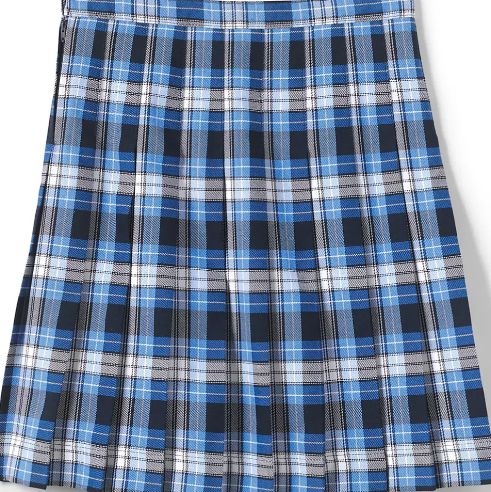 Girls Plaid Pleated Skirt Below the Knee