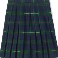 Girls Plaid Pleated Skirt Below the Knee