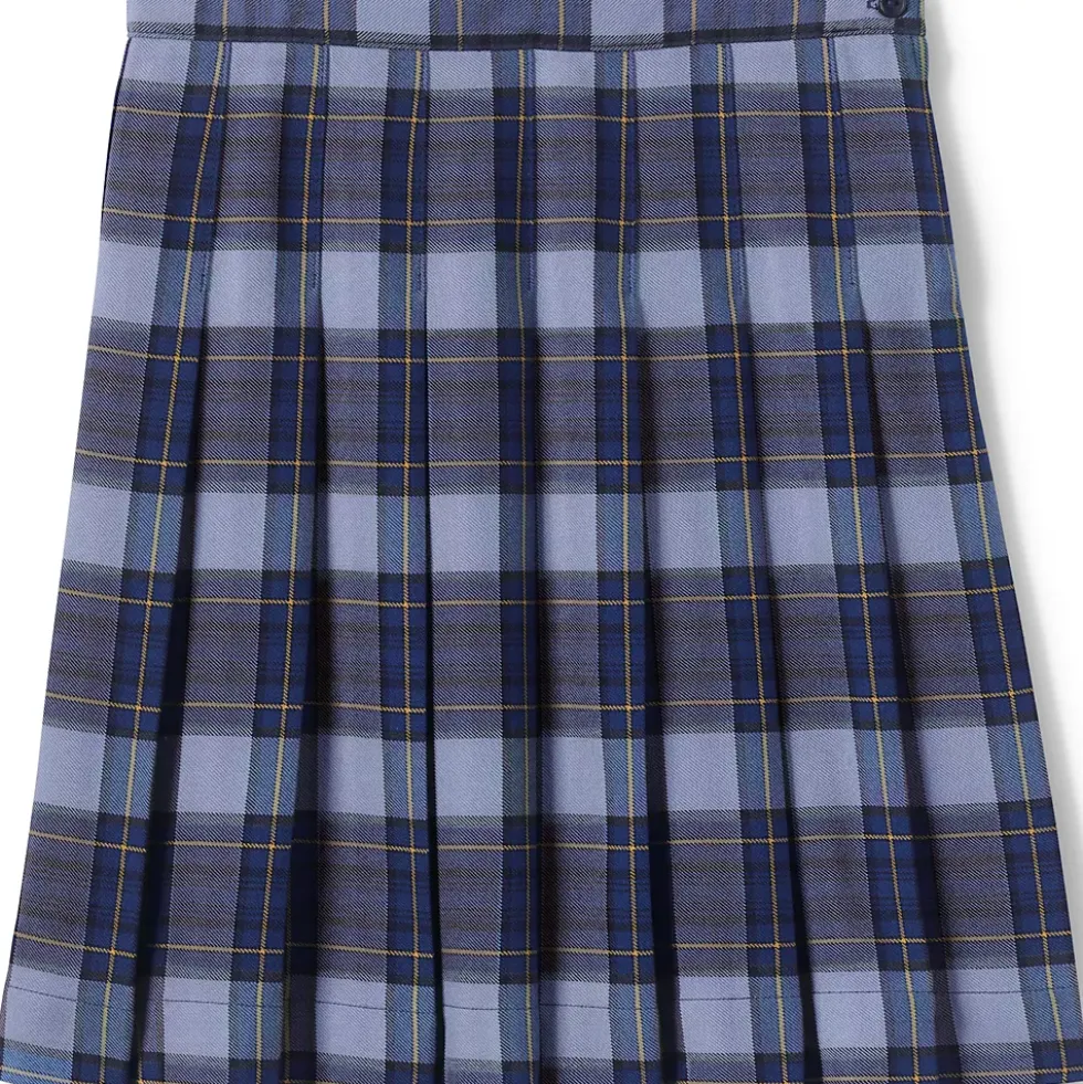 Girls Plaid Pleated Skirt Below the Knee
