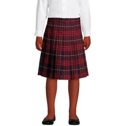 Girls Plaid Pleated Skirt Below the Knee