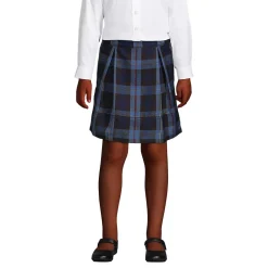 Girls Plaid Pleated Skort Top of Knee