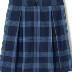 Girls Plaid Pleated Skort Top of Knee