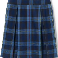 Girls Plaid Pleated Skort Top of Knee