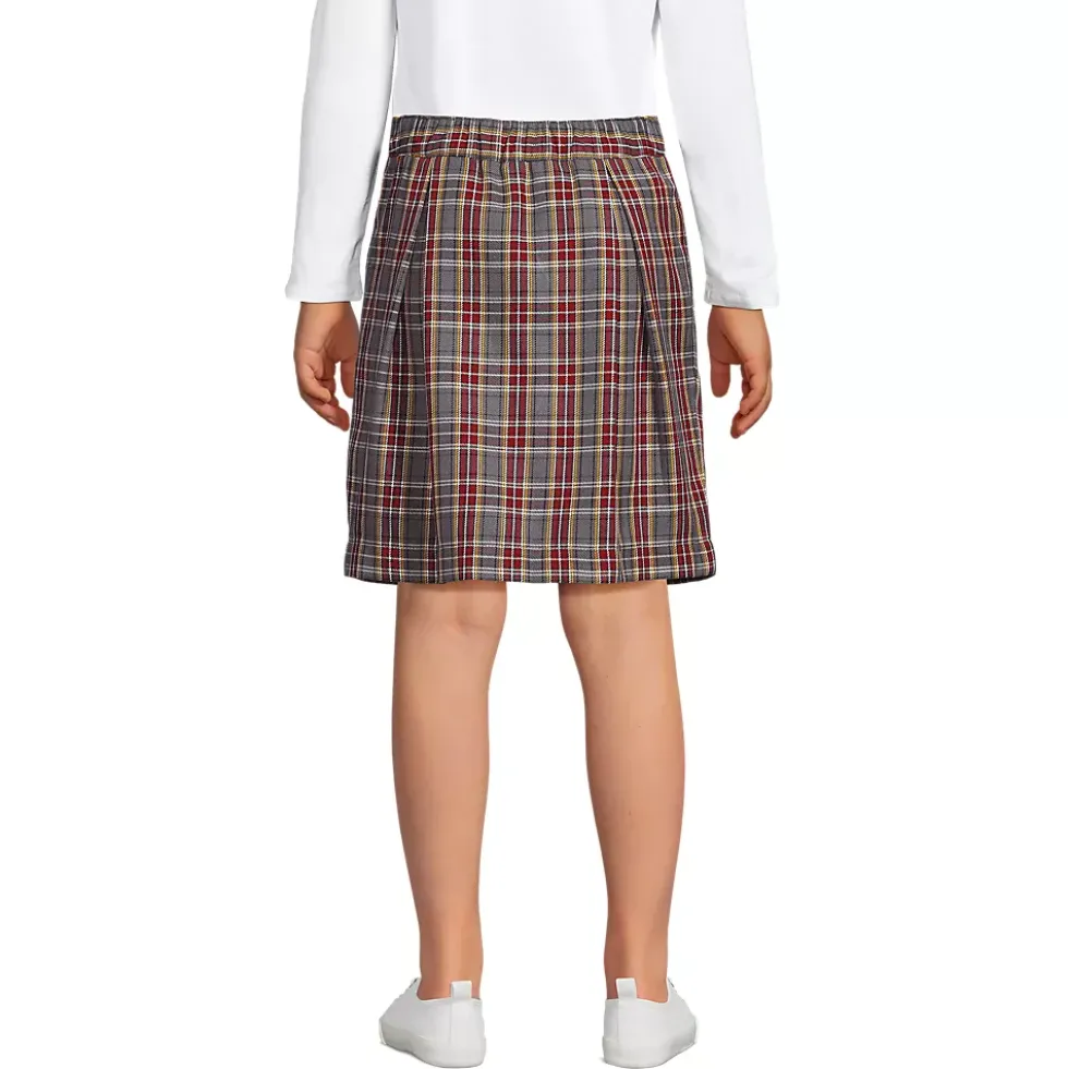 Girls Plaid Skort Top of Knee