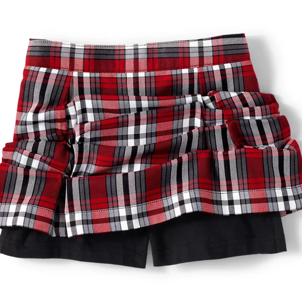Girls Plaid Skort Top of Knee