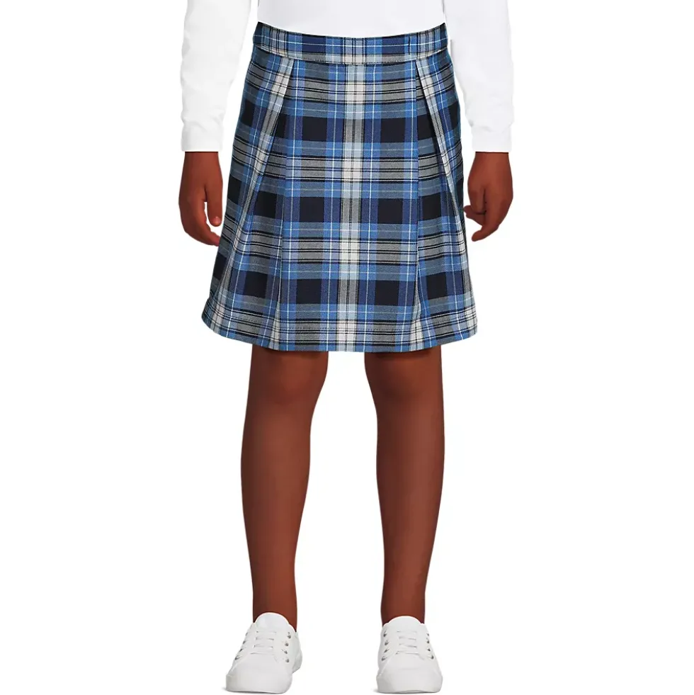 Girls Plaid Skort Top of Knee