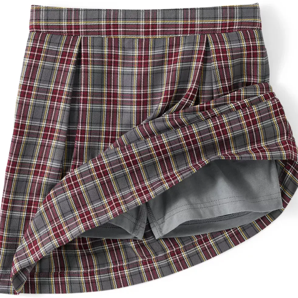 Girls Plaid Skort Top of Knee